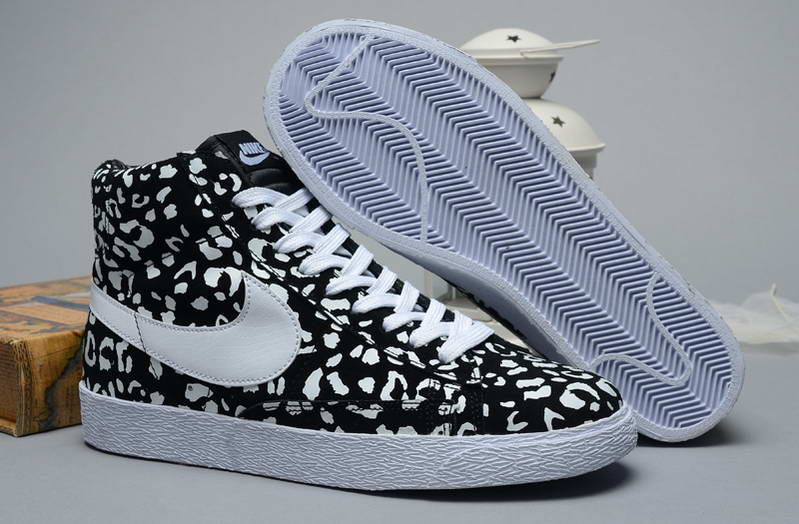 Nike Blazer High Glow dans la nuit de leopard noir blanc (2)